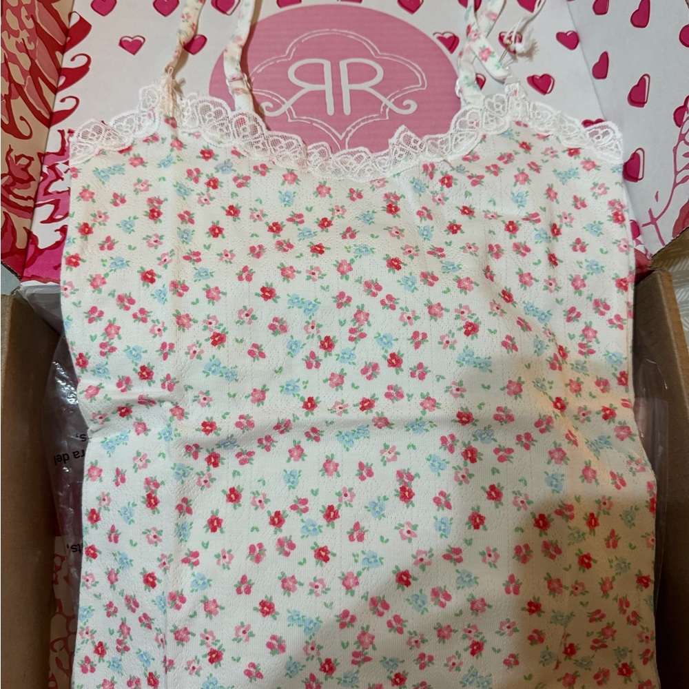 Roller Rabbit Bouquet Pointelle Carmine Cami NWT - Picture 7 of 8